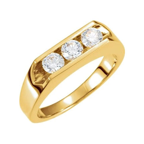 18 Carat Stoan Ring Men's Rings 18KT YELLOW GOLD, 6 Gram at Rs 45000/piece  in Surat