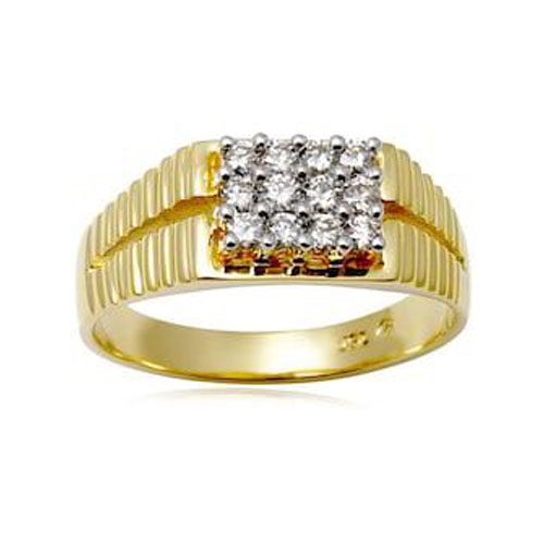 22K Gold Ring For Men - 235-GR7427 in 3.450 Grams