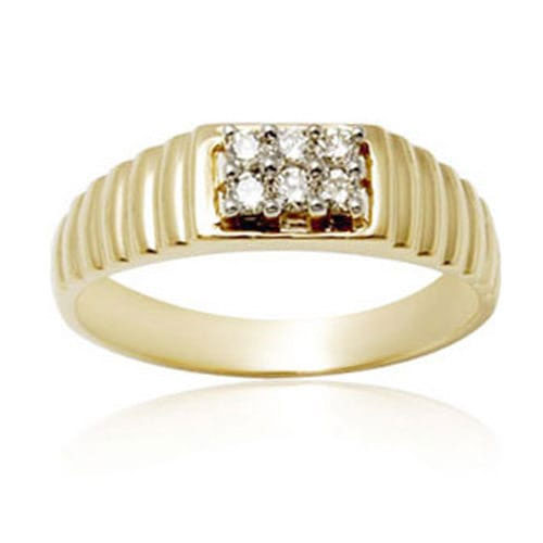 15 cents Natural VVS EF QUALITY CERTIFIED DIAMOND IN 6 gram 18k gold Ring  for Men - Agnigems