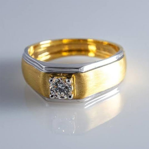 Manufacturer of Mens designer fancy gold 916 ring-mr96 | Jewelxy - 139791