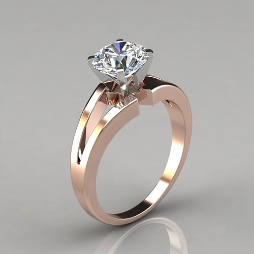 0.30 Carat Square Prong Engagement Ring - OROGEM Jewelers