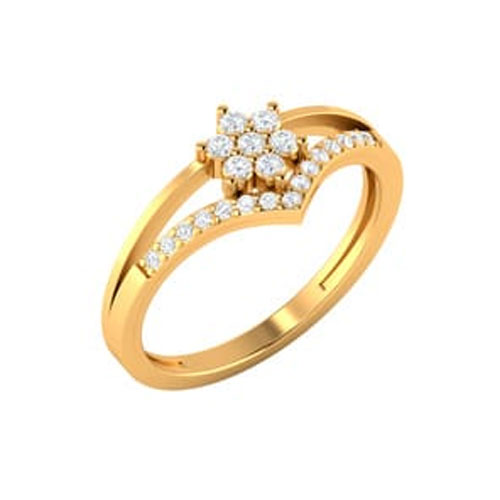 Showroom of 18k gold exclusive white stone ladies ring | Jewelxy - 226466
